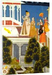 Raja Jagat Singh II walking with ladies on the Palace roof at Udaipur. India, mid-18th century by Unknown