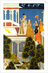 Raja Jagat Singh II walking with ladies on the Palace roof at Udaipur. India, mid-18th century by Unknown