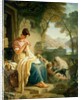 Scottish Peasant Girl Embroidering Muslin by Joshua Cristall
