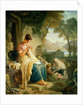 Scottish Peasant Girl Embroidering Muslin by Joshua Cristall