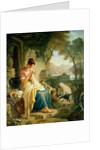 Scottish Peasant Girl Embroidering Muslin by Joshua Cristall