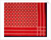Ikat Handkerchief, one of a pair, detail by Unknown