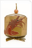 Inro depicting a crayfish by Tachibana Gyokuzan