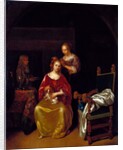 A Lady at her toilet by Caspar Netscher