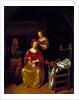 A Lady at her toilet by Caspar Netscher