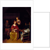 A Lady at her toilet by Caspar Netscher