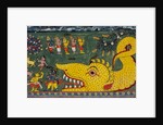 Krishna slaying the snake by Unknown