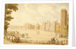 A View of Hampton Court Palace by Thomas Rowlandson