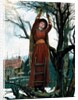 The 24th of December, Cutting the mistletoe, from The Graphic Xmas Number. England, 1886 by Anonymous