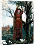 The 24th of December, Cutting the mistletoe, from The Graphic Xmas Number. England, 1886 by Anonymous