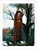 The 24th of December, Cutting the mistletoe, from The Graphic Xmas Number. England, 1886 by Anonymous