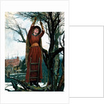 The 24th of December, Cutting the mistletoe, from The Graphic Xmas Number. England, 1886 by Anonymous
