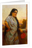 A Lady Holding a Fan by Varma Ravi
