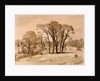 Long Melford Green on a Frosty Morning, Suffolk by Stanley Roy Badmin