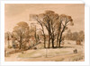 Long Melford Green on a Frosty Morning, Suffolk by Stanley Roy Badmin
