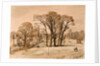 Long Melford Green on a Frosty Morning, Suffolk by Stanley Roy Badmin