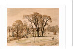 Long Melford Green on a Frosty Morning, Suffolk by Stanley Roy Badmin