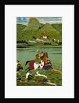 Raja Jawan Singh of Udaipur hunting wild boars. Udaipur, India, 1835 by Unknown