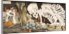 The Witch Takiyashi calling up a monstrous skeleton-spectre to frighten Mitsukuni by Utagawa Kuniyoshi