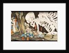The Witch Takiyashi calling up a monstrous skeleton-spectre to frighten Mitsukuni by Utagawa Kuniyoshi
