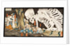 The Witch Takiyashi calling up a monstrous skeleton-spectre to frighten Mitsukuni by Utagawa Kuniyoshi