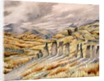 Slate Fences, Abergynolwyn, Merionethshire by Mildred Eldridge
