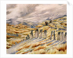Slate Fences, Abergynolwyn, Merionethshire by Mildred Eldridge