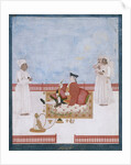 Officer of The East India Company, probably the surgeon William Fullerton, seated on a terrace by Dip Chand