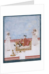 Officer of The East India Company, probably the surgeon William Fullerton, seated on a terrace by Dip Chand