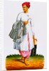 Bearer carrying his master's riding clothes by Unknown