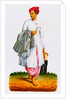 Bearer carrying his master's riding clothes by Unknown