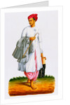 Bearer carrying his master's riding clothes by Unknown
