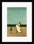 An Indian lady squatting on a European style chair by Unknown