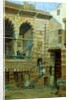 A courtyard in the house of Sheik Sadat by Frank Dillon