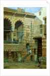 A courtyard in the house of Sheik Sadat by Frank Dillon
