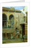 A courtyard in the house of Sheik Sadat by Frank Dillon