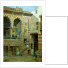 A courtyard in the house of Sheik Sadat by Frank Dillon