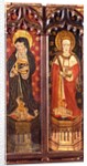 Two panels from a rood screen by Unknown