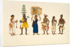 Three religious medicant couples by Unknown