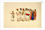 A group of dancers & musicians by Unknown