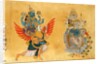 Brahma and Sarasvati on the cosmic goose and Vishnu and Lakshmi on Garvola by Unknown