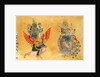 Brahma and Sarasvati on the cosmic goose and Vishnu and Lakshmi on Garvola by Unknown