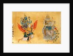Brahma and Sarasvati on the cosmic goose and Vishnu and Lakshmi on Garvola by Unknown