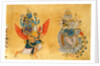 Brahma and Sarasvati on the cosmic goose and Vishnu and Lakshmi on Garvola by Unknown