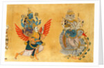 Brahma and Sarasvati on the cosmic goose and Vishnu and Lakshmi on Garvola by Unknown