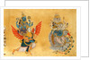 Brahma and Sarasvati on the cosmic goose and Vishnu and Lakshmi on Garvola by Unknown
