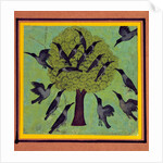A Tree with Crows Perched in its Branches, with Others Flying Around It. Rajasthan, India, c.1850 by Unknown
