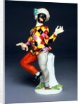 Harlequin holding a black cherry by Johann Joachim Kändler