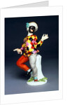 Harlequin holding a black cherry by Johann Joachim Kändler