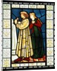 Stained glass panel depicting a scene from King Rene's honeymoon by Edward Coley Burne Jones